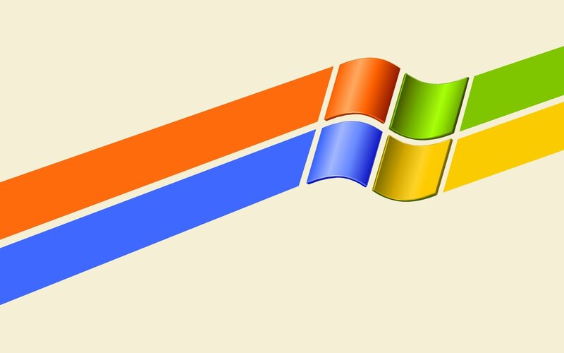 Windows logo with colored bands