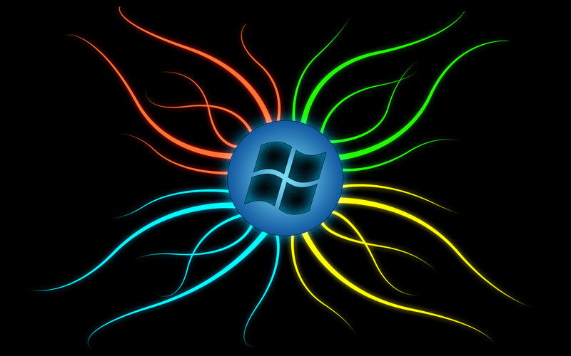 Windows logo with colorful lines