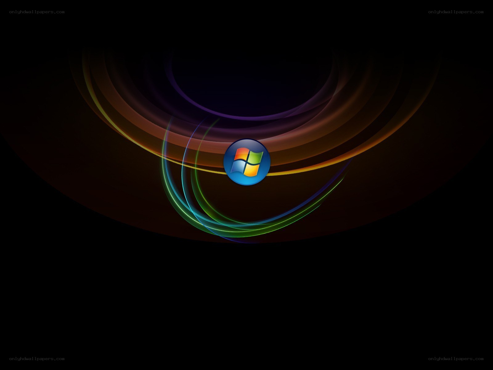 Windows logo with colorful rings