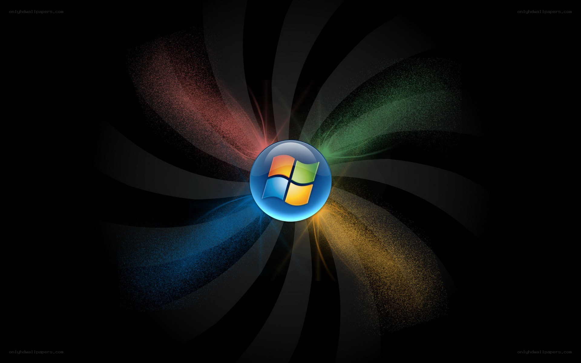 Windows logo with colorful swirls