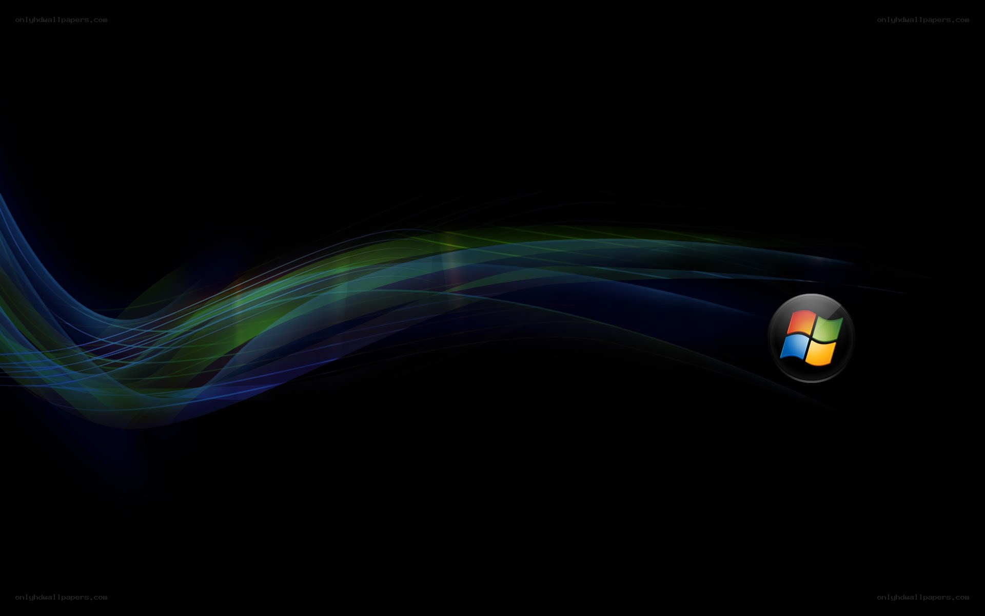 Windows logo with colorful waves