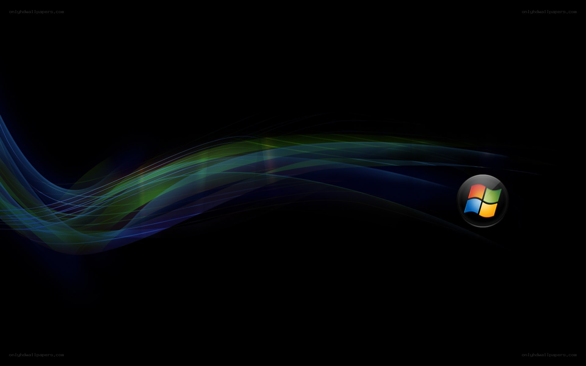 Windows logo with colorful waves