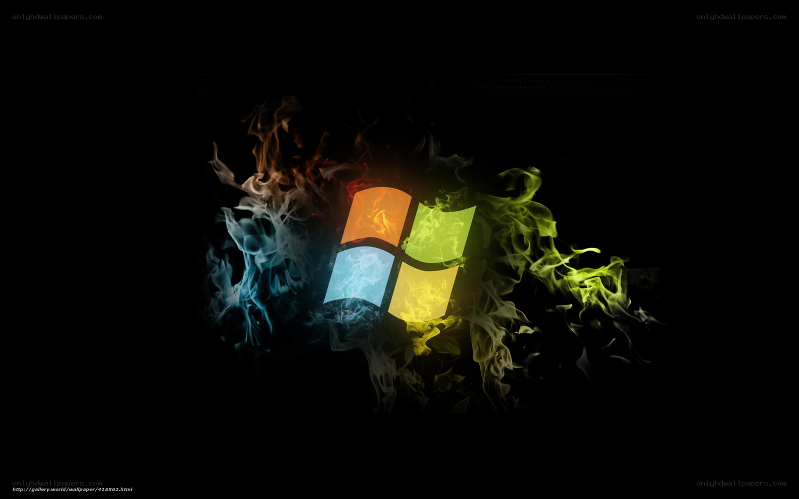 Windows logo with fire effect