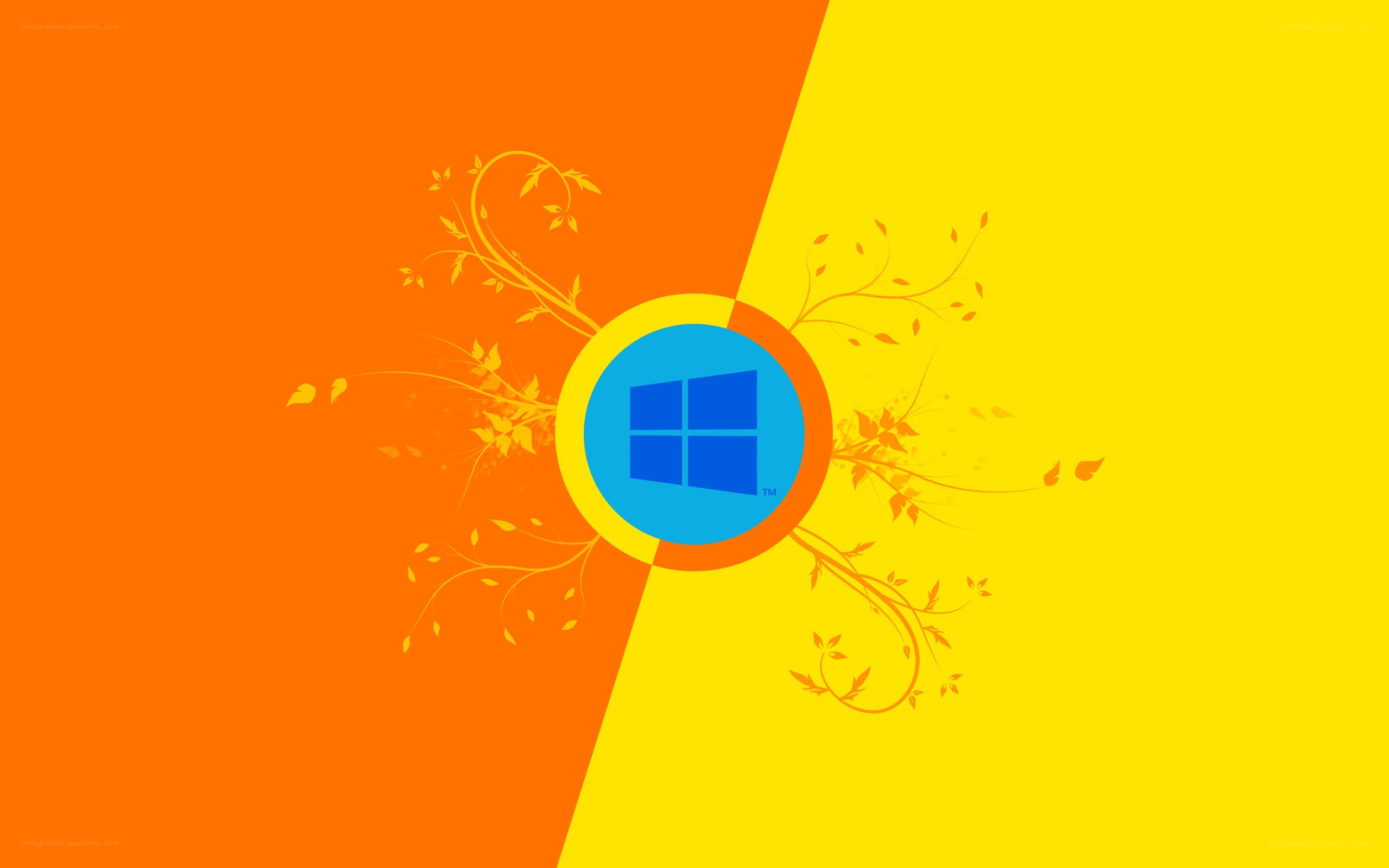 Windows logo with floral design