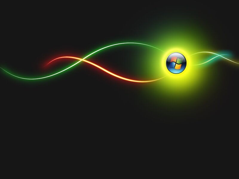 Windows logo with glowing lines
