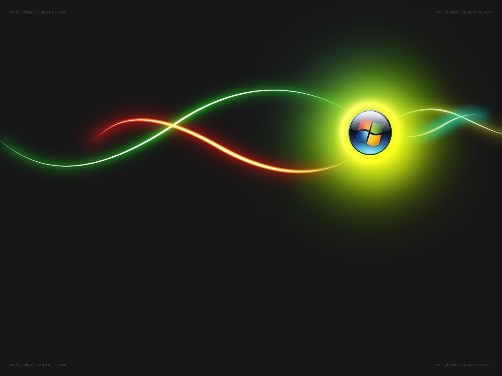 Windows logo with glowing lines