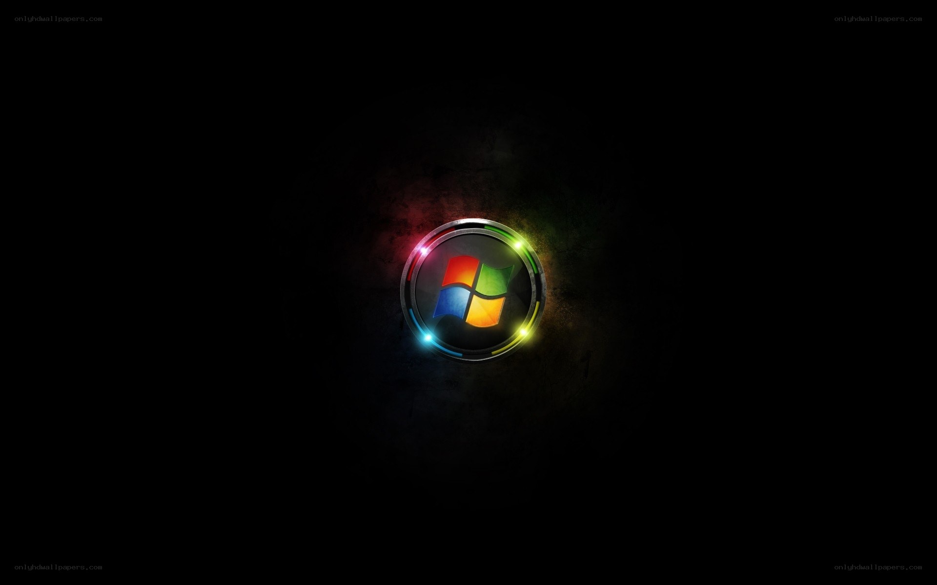 Windows logo with glowing ring