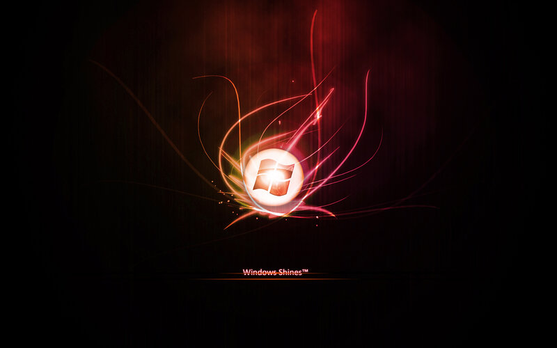 Windows Logo with Light Effects — Black