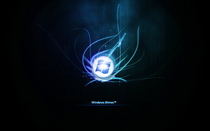 Windows Logo with Light Effects — Blue