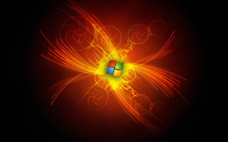 Windows Logo with Light Effects — Red