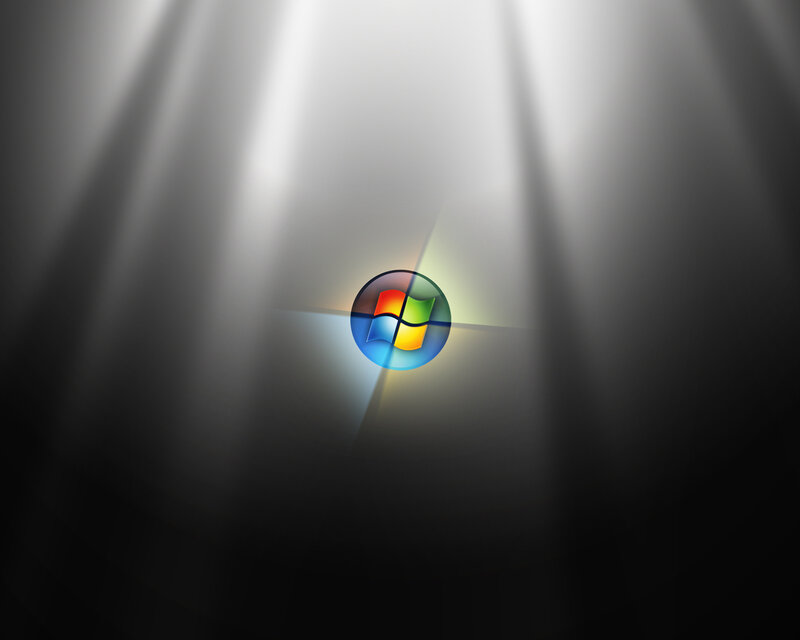 Windows logo with light rays