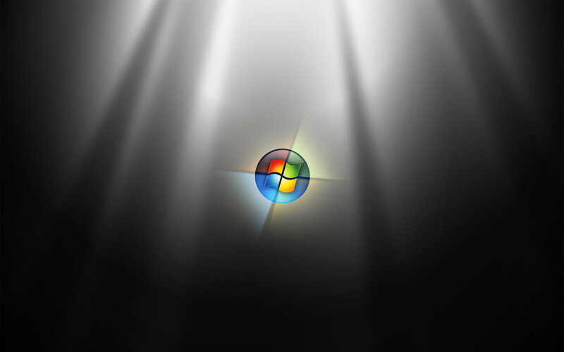 Windows logo with light rays