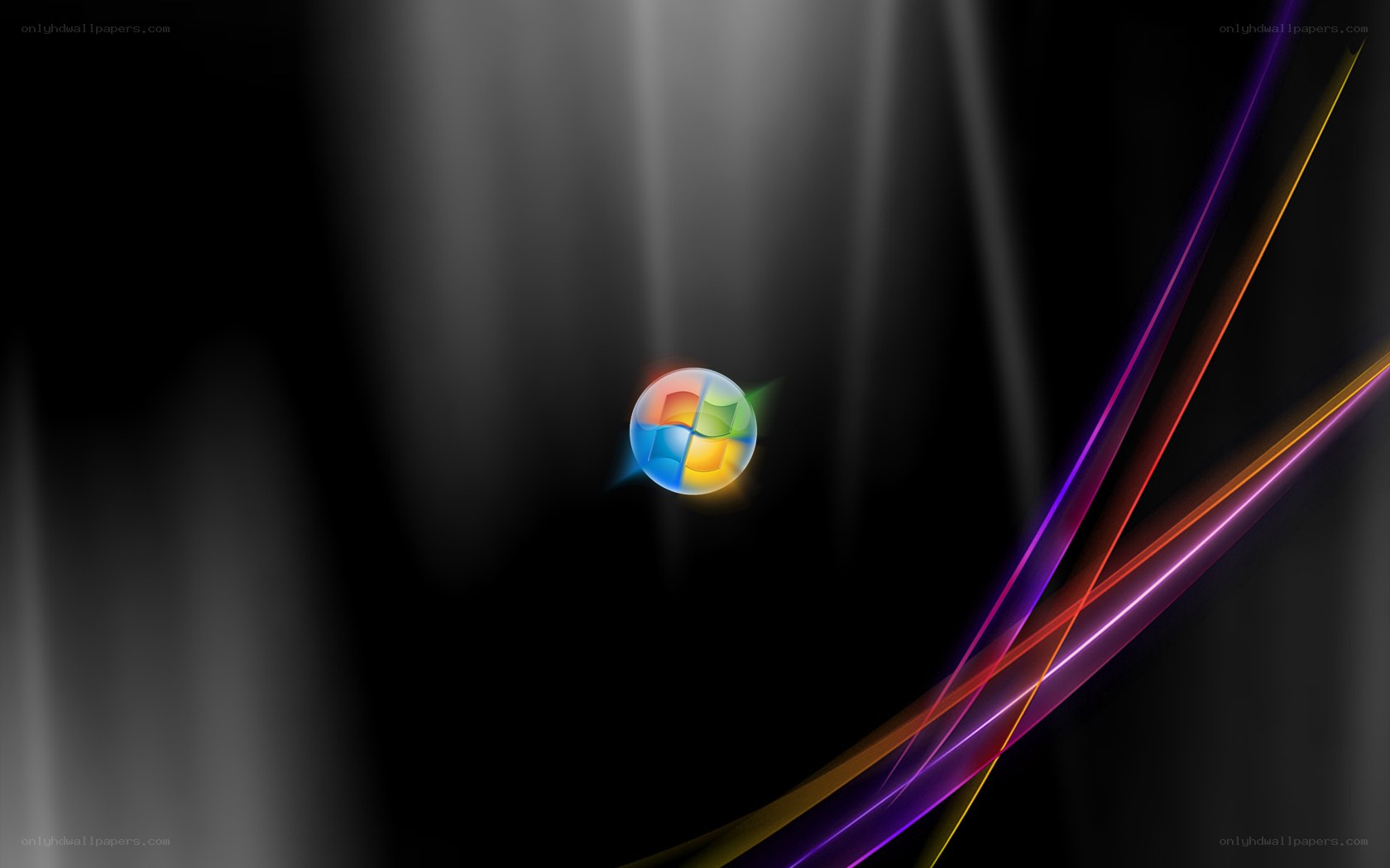 Windows logo with light streaks