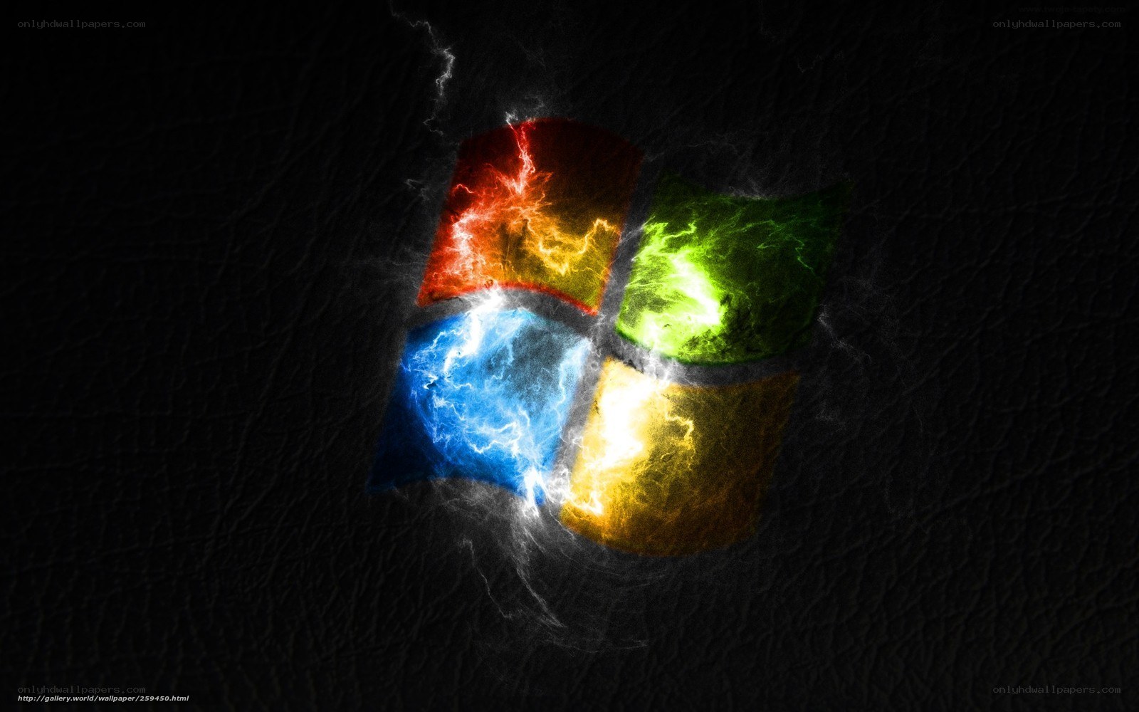 Windows logo with lightning effect