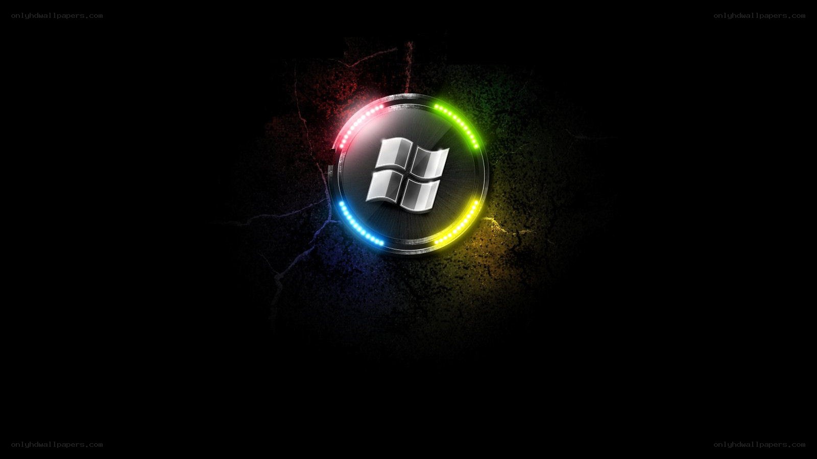 Windows logo with neon lights