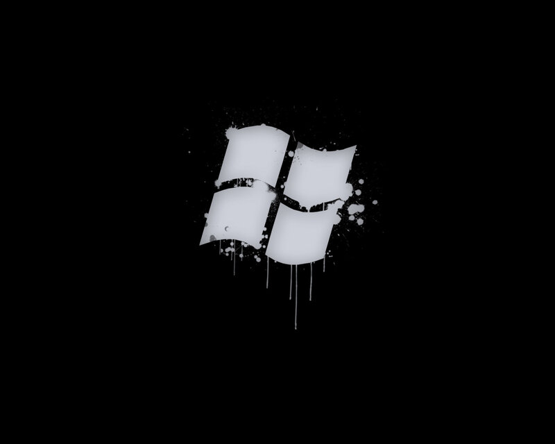 Windows logo with paint splatter
