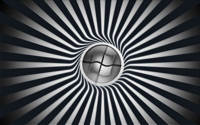 Windows logo with radial pattern