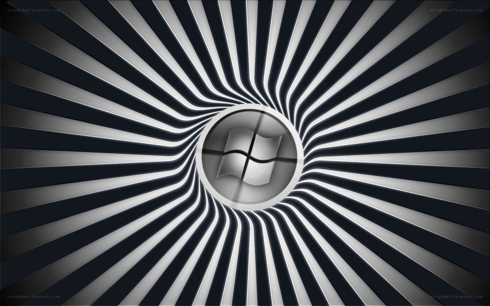 Windows logo with radial pattern