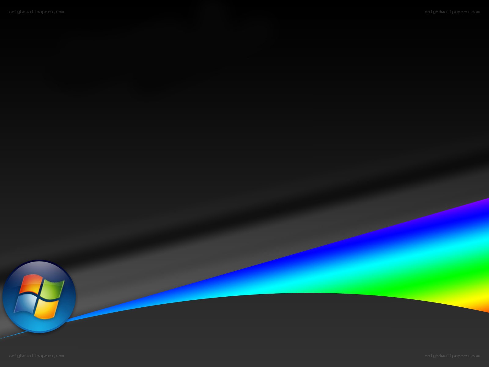 Windows logo with rainbow wave