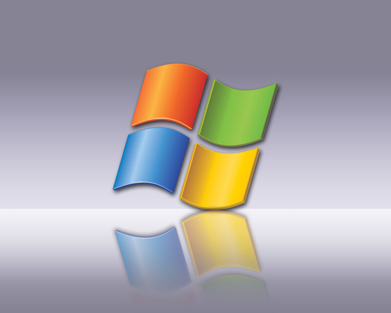 Windows logo with reflection