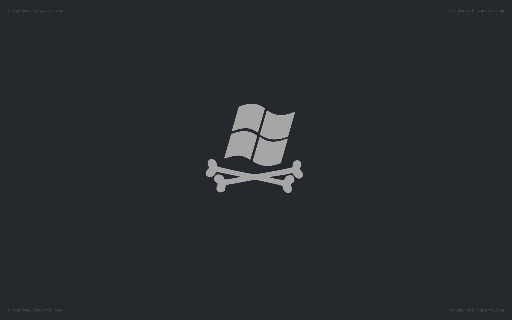 Windows logo with skull and crossbones