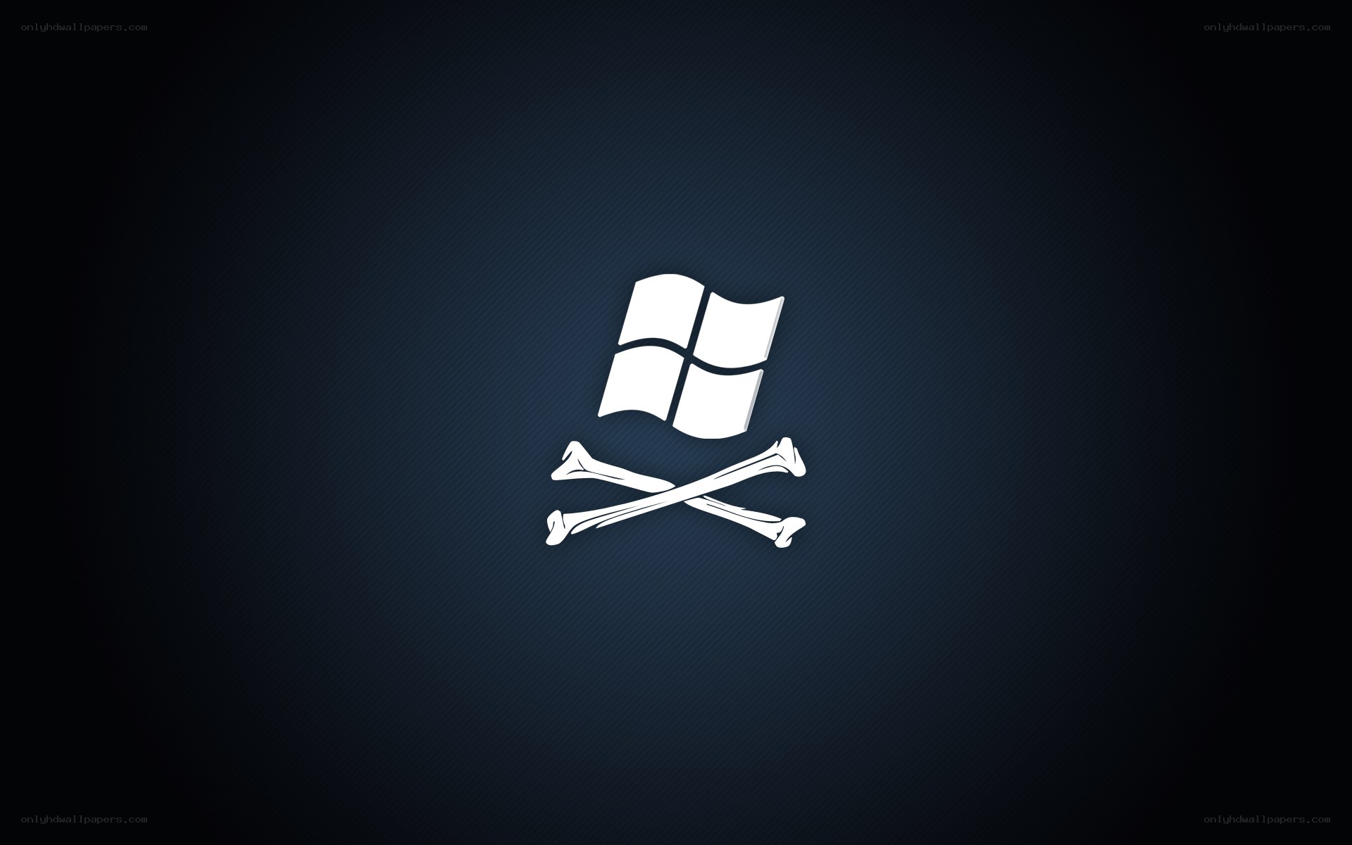Windows logo with skull and crossbones