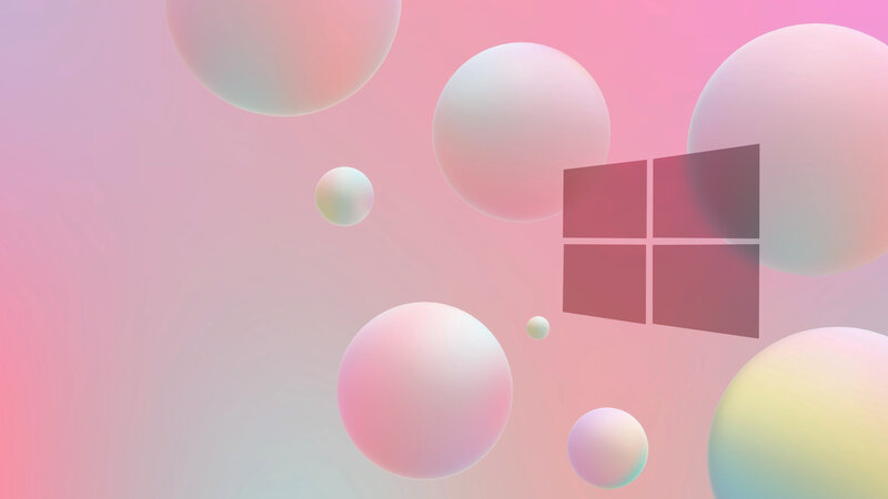 Windows Logo with Spheres