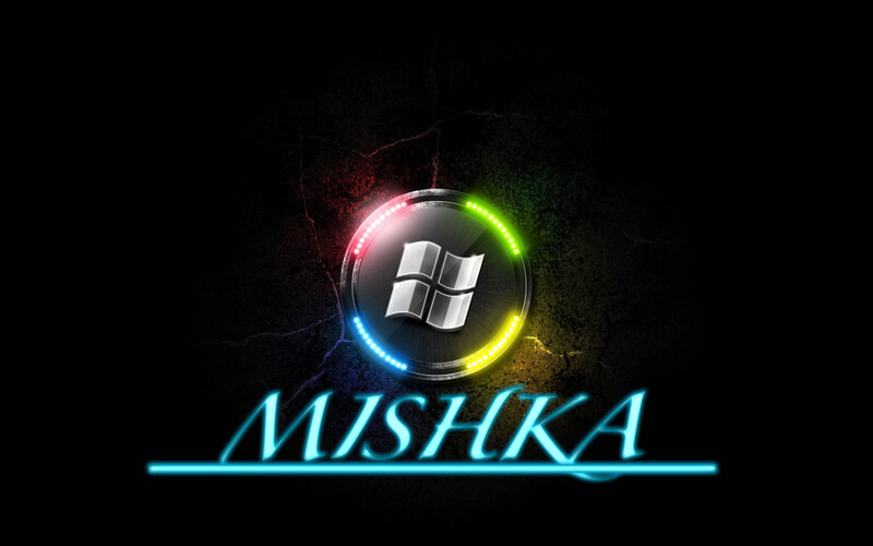 Windows Logo with Text — Black