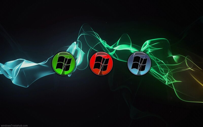Windows Logos on Smoke