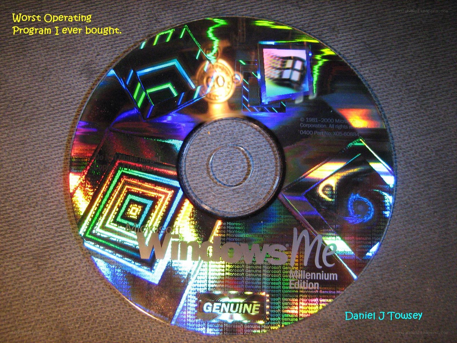 Windows Me CD with text overlay