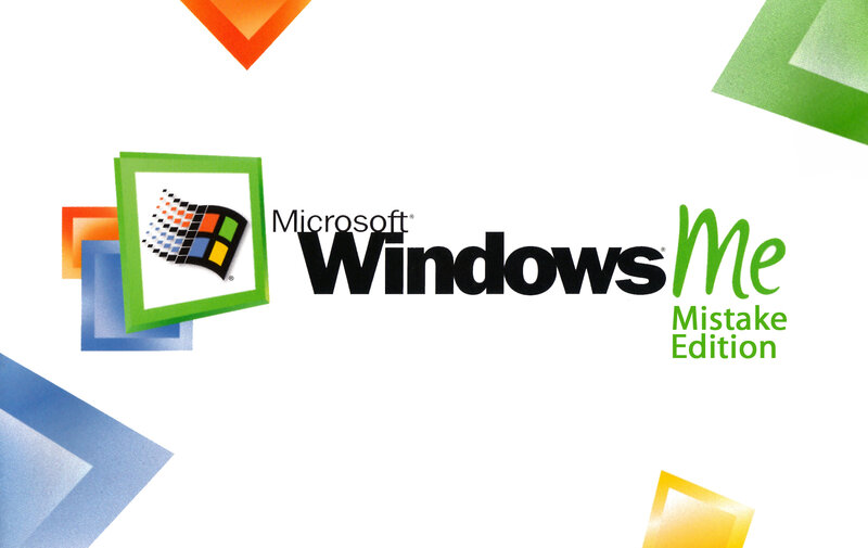 Windows Me Logo — White, Neutral, Illustration