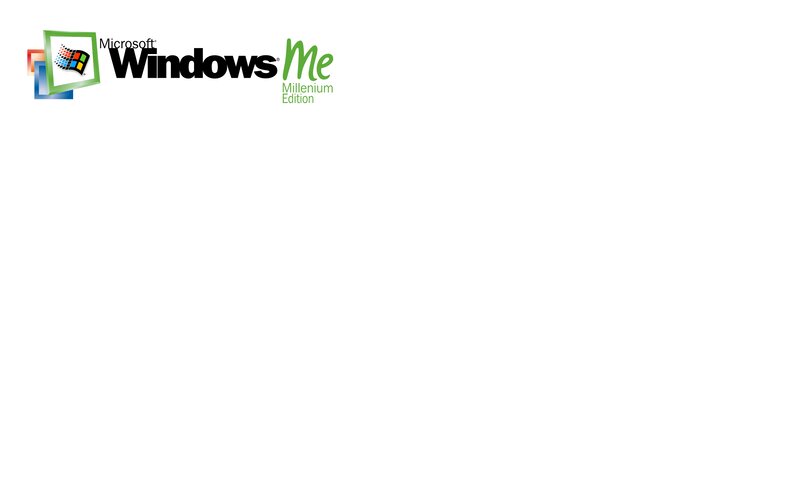 Windows Me Logo — White, Neutral