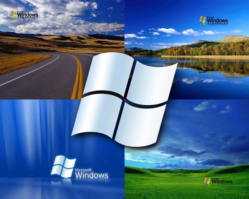 Windows OS wallpaper collage