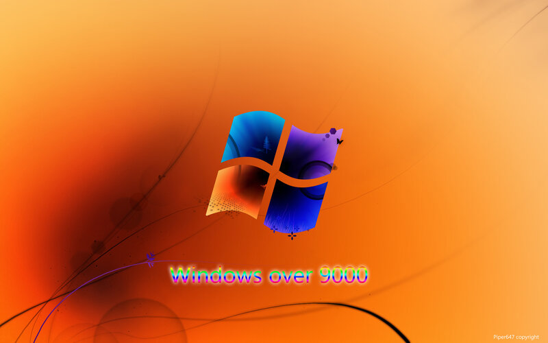 Windows over 9000 wallpaper