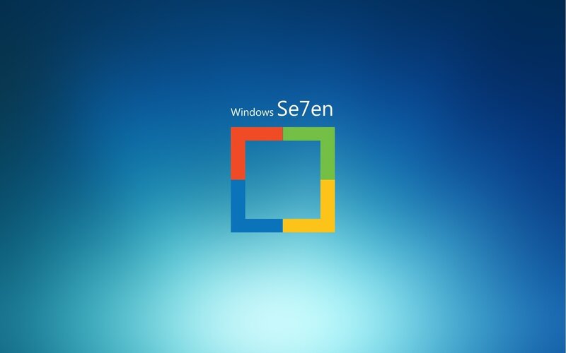 Windows Se7en Logo — Blue, Minimalist, Digital Art