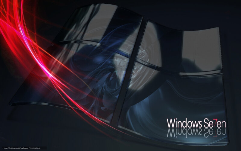 Windows Seven Logo — Black, Dramatic