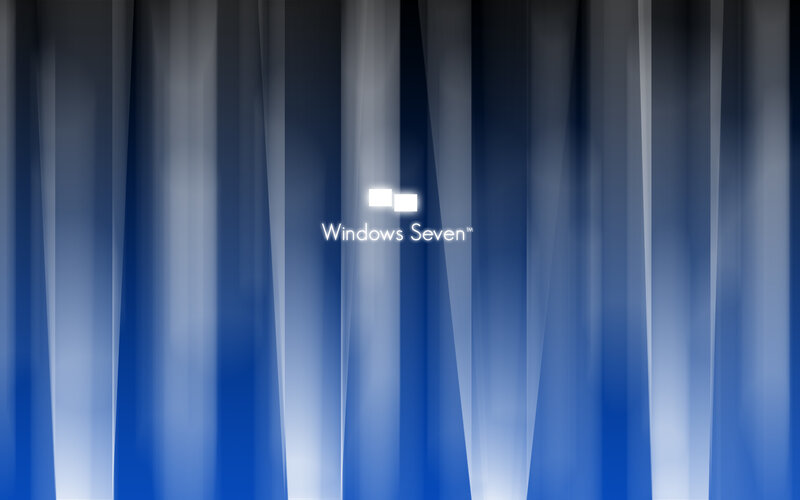Windows Seven Logo — Blue, Minimalist, Digital Art