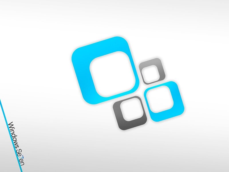 Windows Seven Logo — Blue, Minimalist, Vector Art