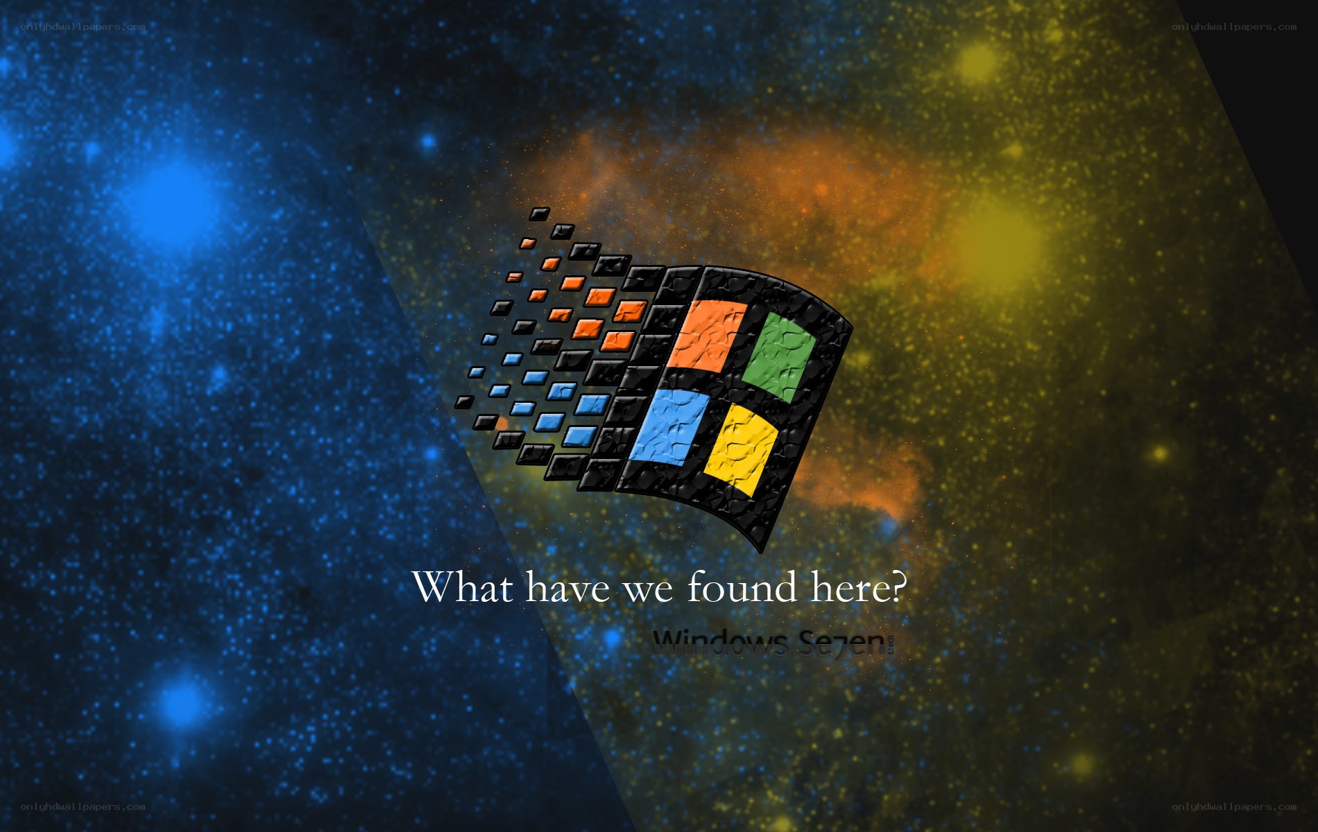 Windows Seven logo in space