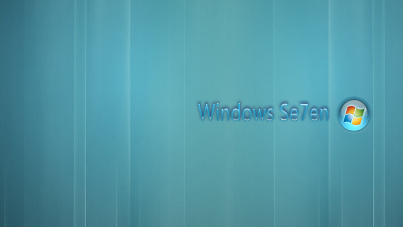 Windows Seven logo on blue background