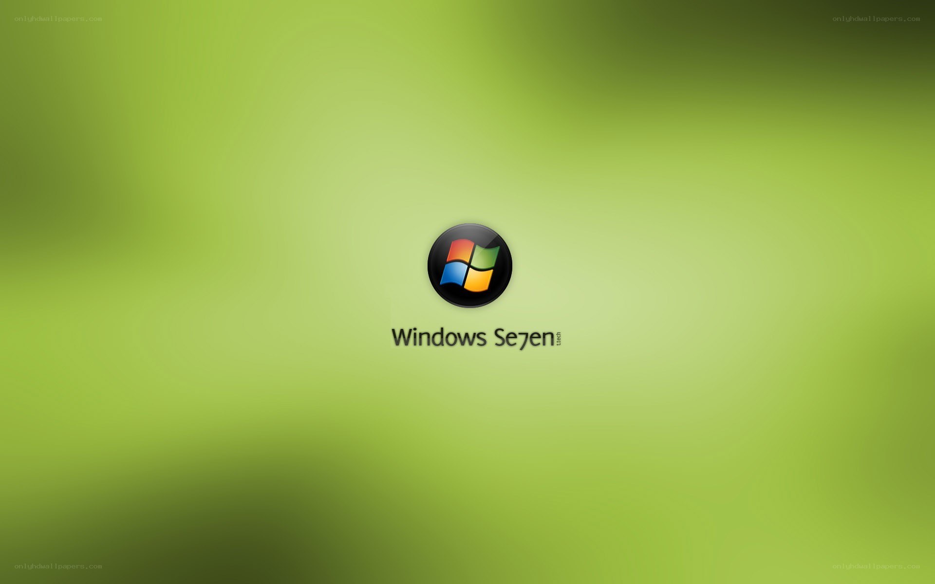 Windows Seven logo on green