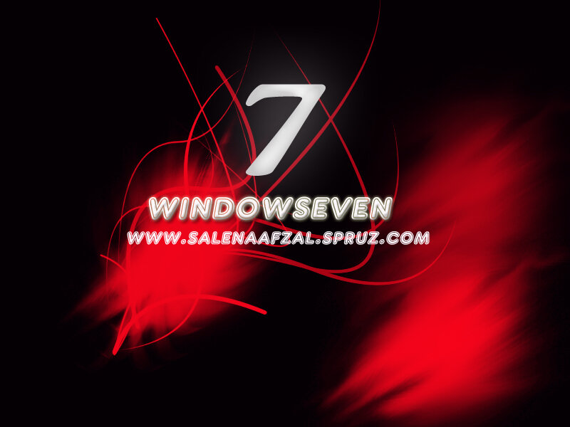 Windows Seven logo with red design