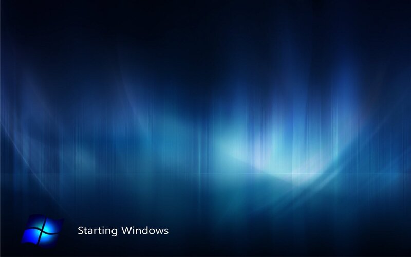Windows Startup Screen — Blue, Calm