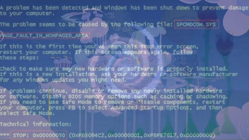 Windows stop error screen