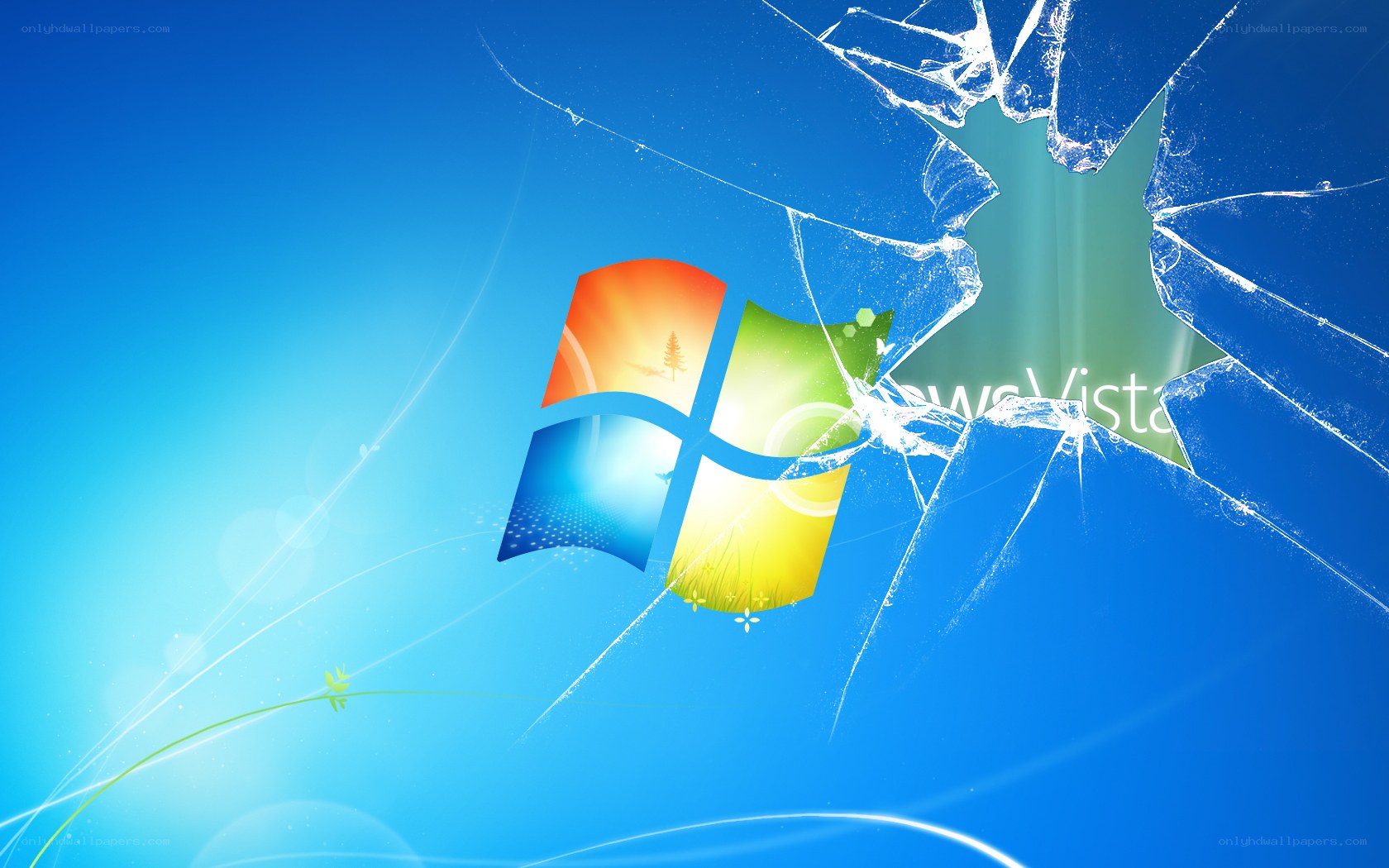 Windows Vista broken glass