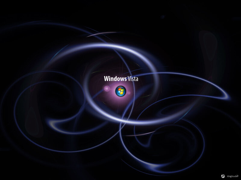 Windows Vista Logo — Black, Dark, Futuristic