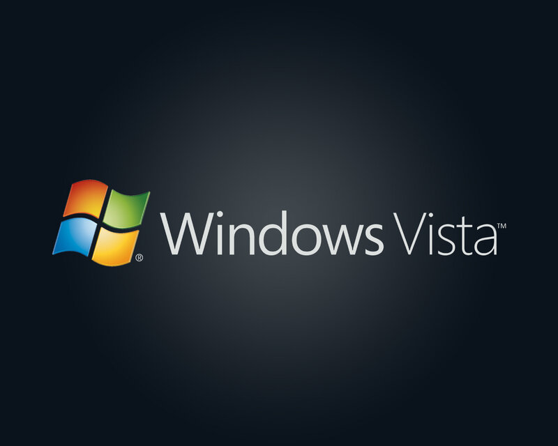 Windows Vista Logo — Black, Minimalist, Vector Art