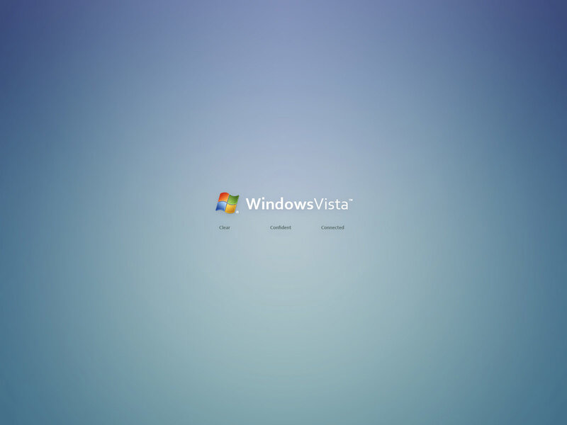 Windows Vista Logo — Blue, Minimalist, Digital Art, Text