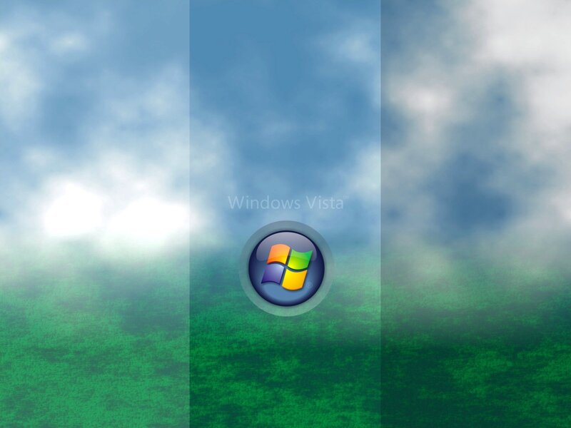 Windows Vista Logo — Blue, Serene, Digital Art, Clouds