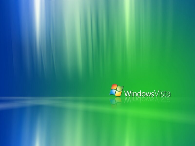 Windows Vista Logo — Blue, Serene, Digital Art, Text, Green